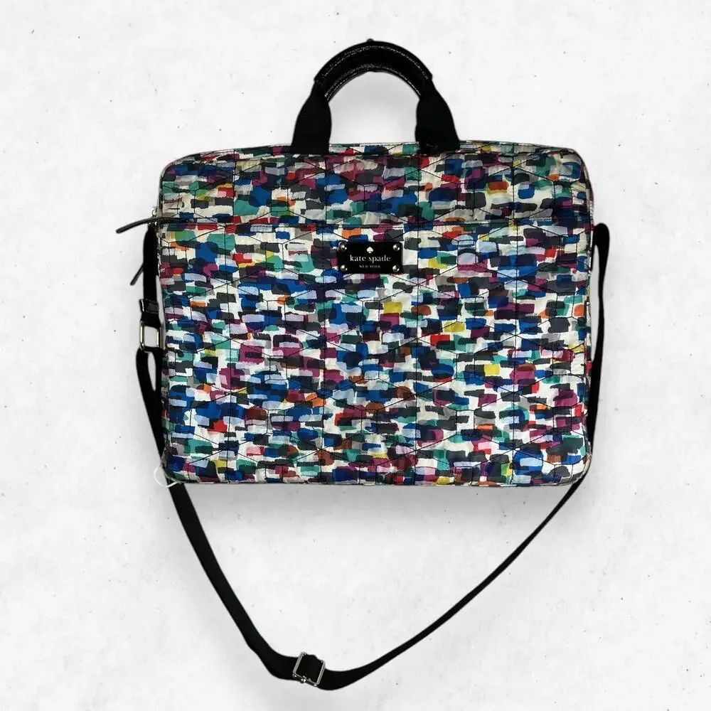 Kate Spade New York Signature Spade Quilted-Chad Laptop Crossbody Bag Multicolor